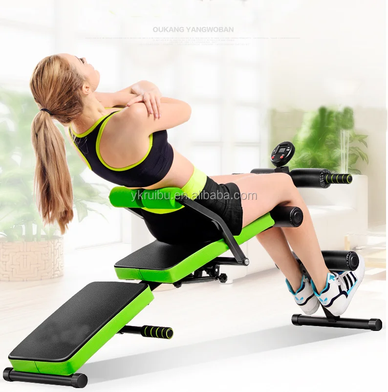 Adjustable Folding Sit-Up and Stomach Bench for House Exercises