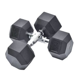 Reapbarbell Black Rubber-Coated Hex Dumbbell Units – Metal and Forged Iron Free Weight Pairs