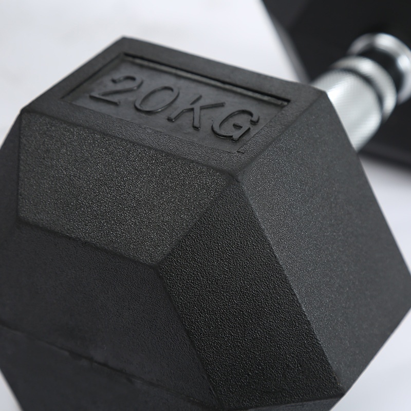 Reapbarbell Black Rubber-Coated Hex Dumbbell Units - Metal and Forged Iron Free Weight Pairs