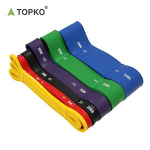 TOPKO Customized Brand Non-public Label Reasonably priced Latex Resistance Bands Set for Health Coaching