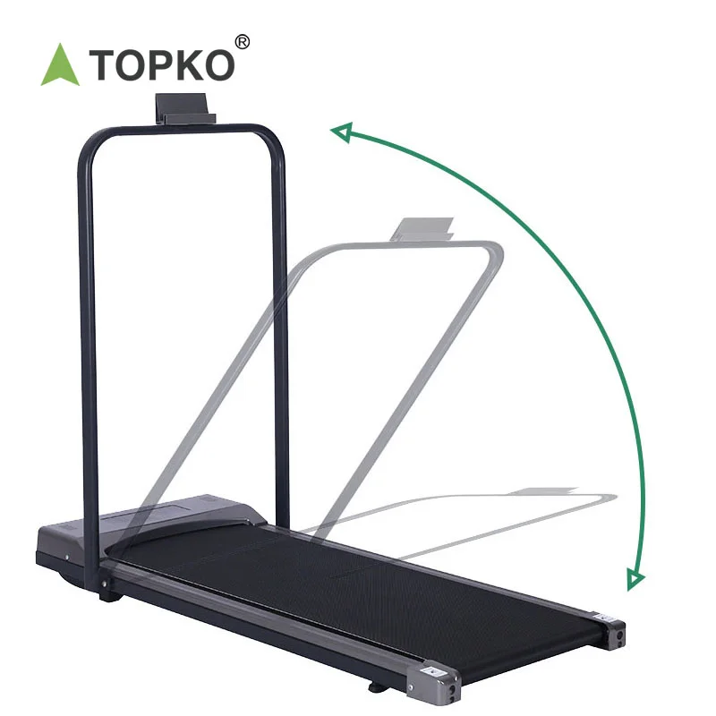 TOPKO Premium Moveable Strolling Pad Treadmill for Residence Gymnasium Health with LED Show – Foldable Design