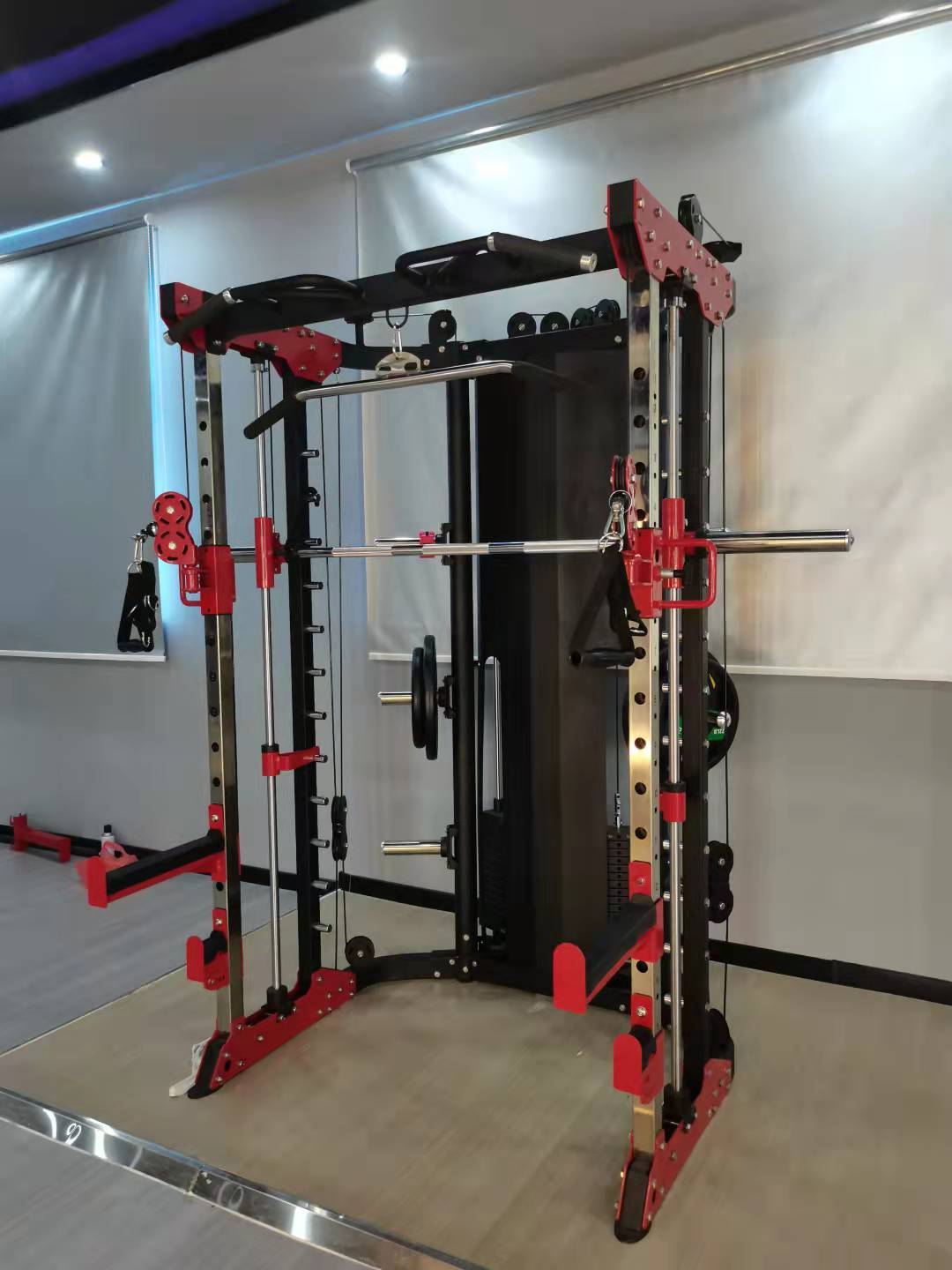 Xinrui Multi-Operate Jammer Arm Train Station - Smith Machine with Weight Stack Energy Rack - Greatest Value Gymnasium Tools Coach